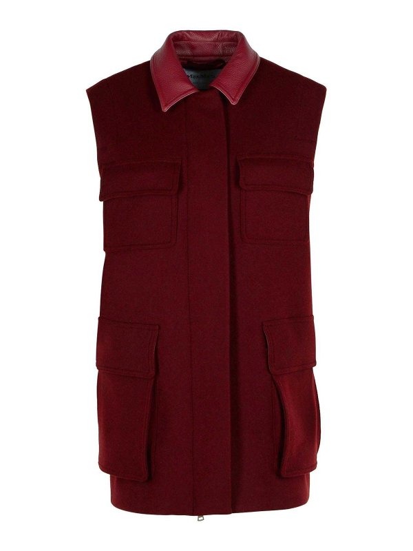 Max Mara: vests - Aeroso 1234 Long Vest In Alpaca And Cachemire
