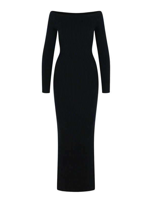Max Mara: maxi dresses - Arnes 1234 Sheath Dress In Wool And Cachemire