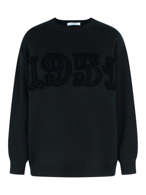 Max Mara: クルーネック - クルーネック - 黒