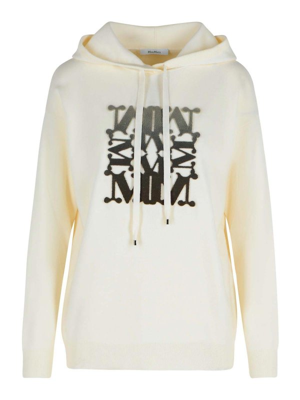 Max Mara: crew necks - Taddeo Cream Virgin Wool Sweater