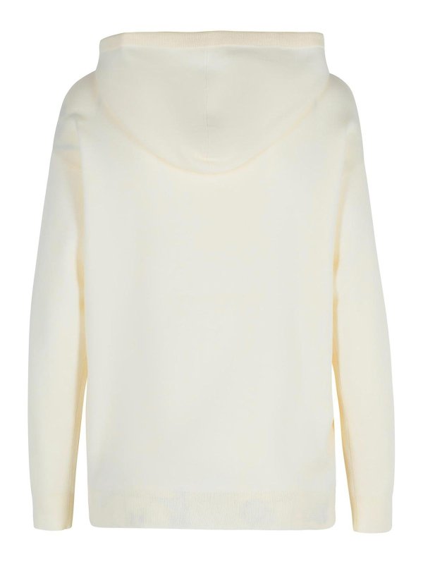 Max Mara: crew necks online - Taddeo Cream Virgin Wool Sweater