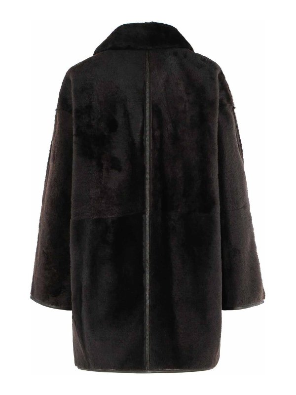 Max Mara: shirts online - Pirenei Dark Brown Reversible Shirt Shirt