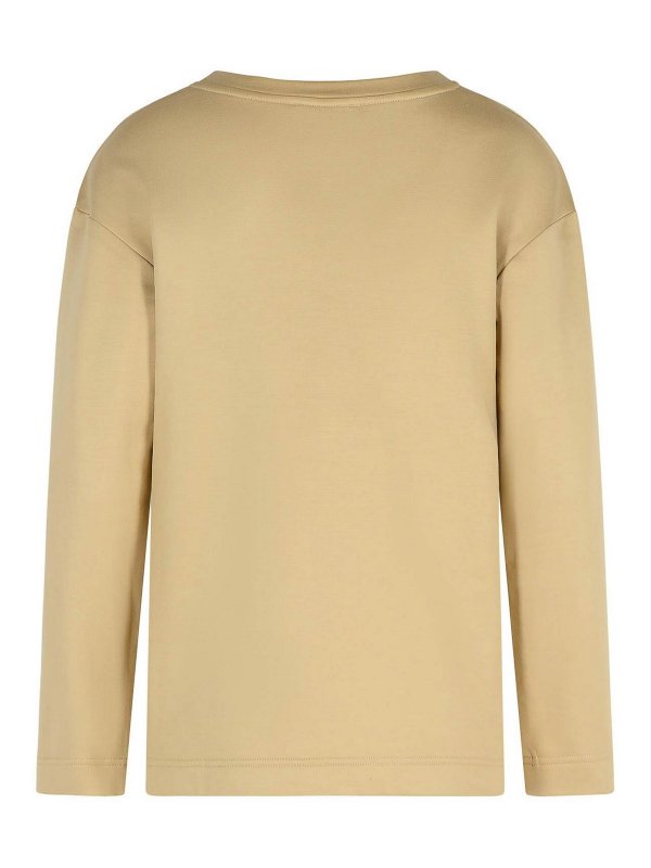 Max Mara: Sweatshirts & Sweaters online - Berma Sweatshirt In Silk And Caramel Cotton