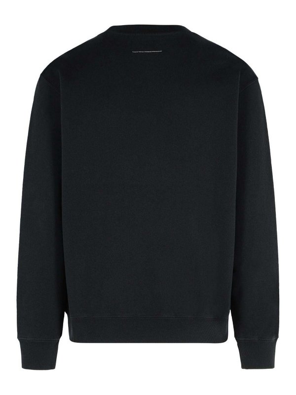 MM6 MAISON MARGIELA: Sweatshirts & Sweaters online - Black Cotton Sweatshirt
