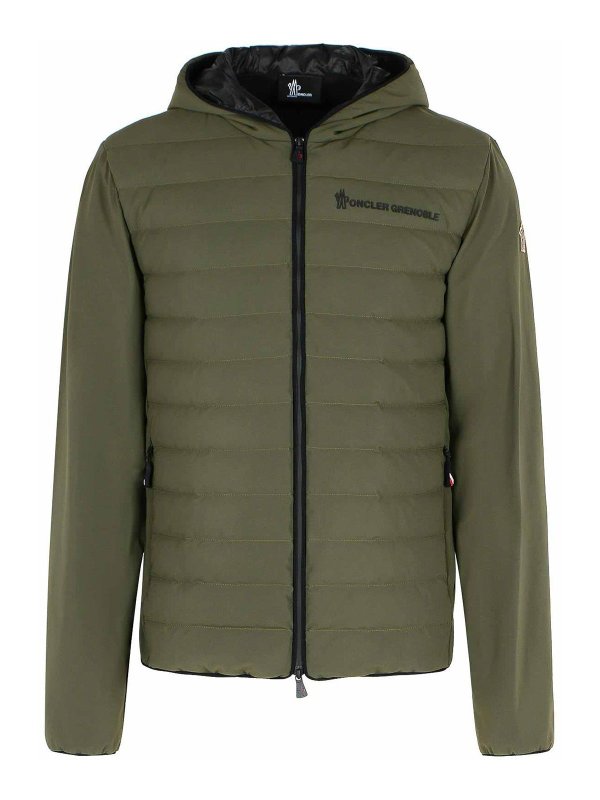 MONCLER: ダウン・ハイテクジャケット - ダウンジャケット - 緑