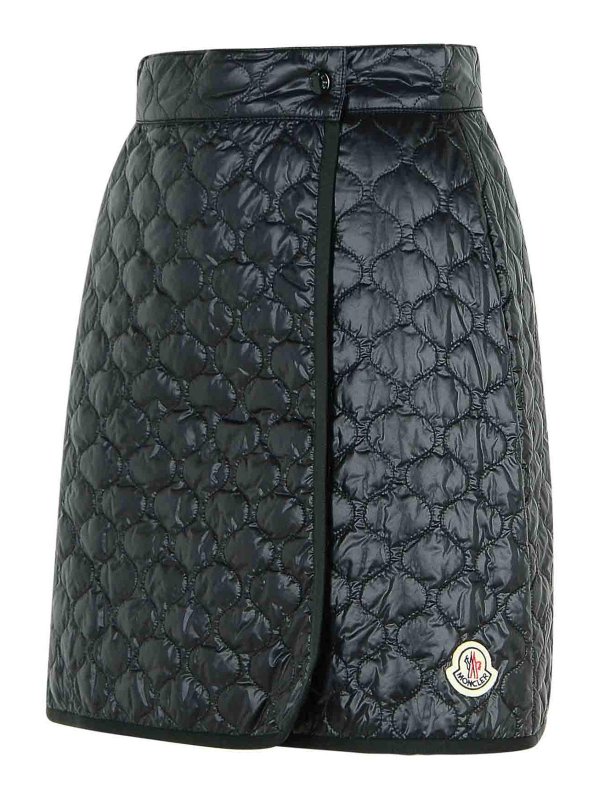 The Best Shops MONCLER: mini skirts - Black Polyamide Skirt