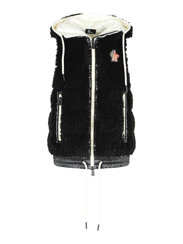 MONCLER: Gilets tricot - Gilet - Noir