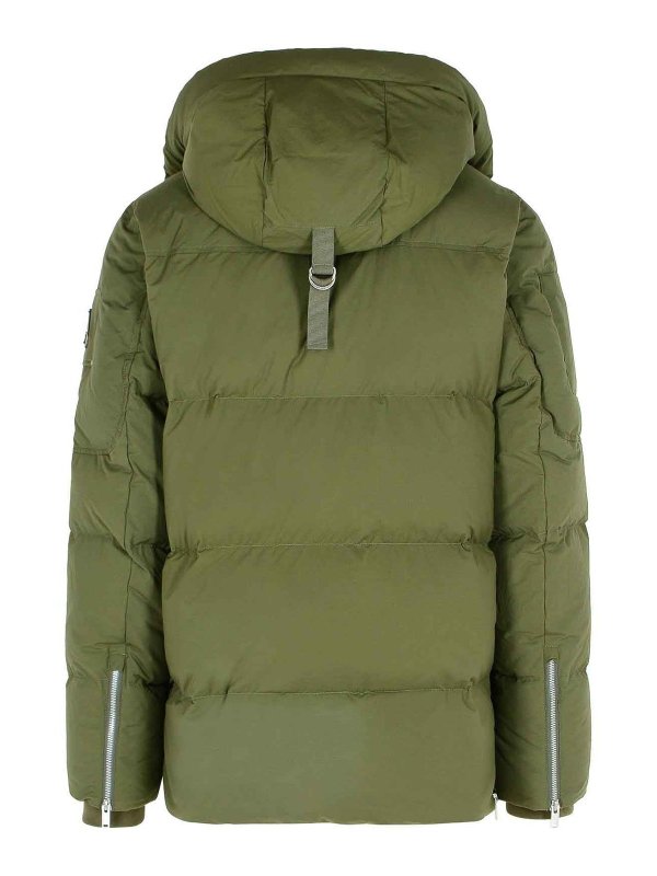 MOOSE KNUCKLES: padded jackets online - Everest 3Q Nylon And Green Cotton Down Jacket