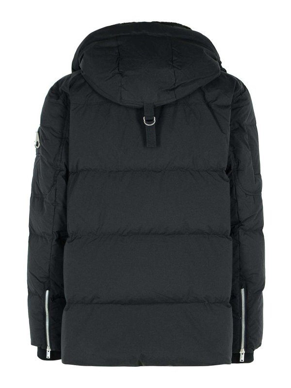 MOOSE KNUCKLES: padded jackets online - Everest 3Q Black Nylon And Cotton Down Jacket