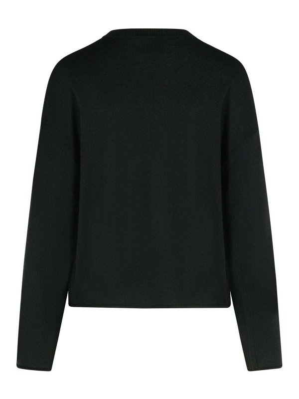 MOSCHINO JEANS: crew necks online - Black Virgin Wool Sweater
