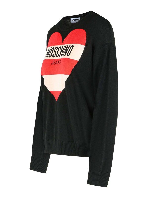 The Best Shops MOSCHINO JEANS: クルーネック - クルーネック - 黒