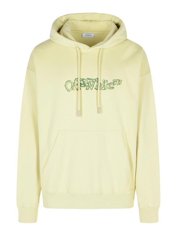 OFF-WHITE: Sweatshirts & Sweaters - Ivory Cotton Sweatshirt