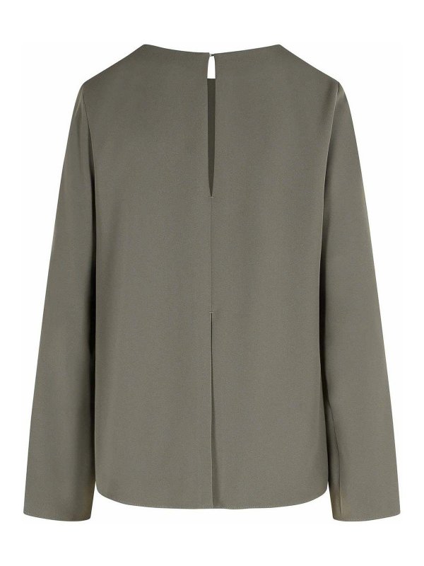 P.A.R.O.S.H.: blouses online - Poker Grey Polyester Blouse