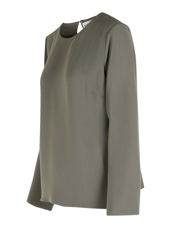 The Best Shops P.A.R.O.S.H.: blouses - Poker Grey Polyester Blouse