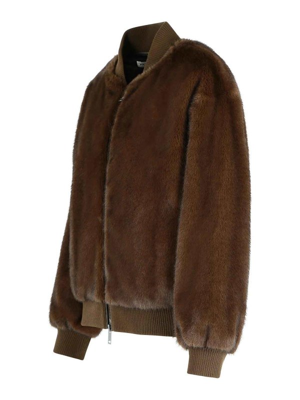 The Best Shops P.A.R.O.S.H.: Fur & Shearling Coats - Brown Faux Fur Coat