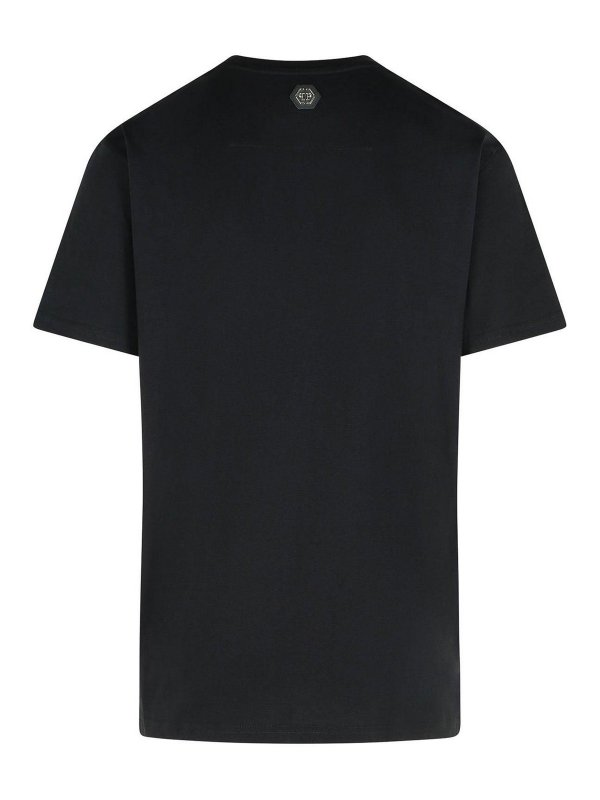 PHILIPP PLEIN: t-shirts online - Black Cotton T-Shirt