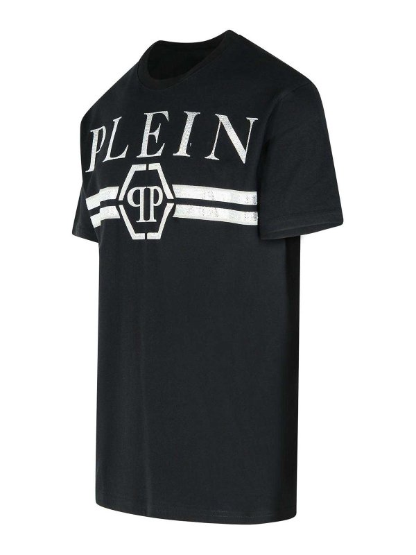 The Best Shops PHILIPP PLEIN: t-shirts - Black Cotton T-Shirt