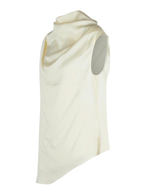 The Best Shops ROHE: Tops & Tank tops - Cream Viscose Blend Tank Top