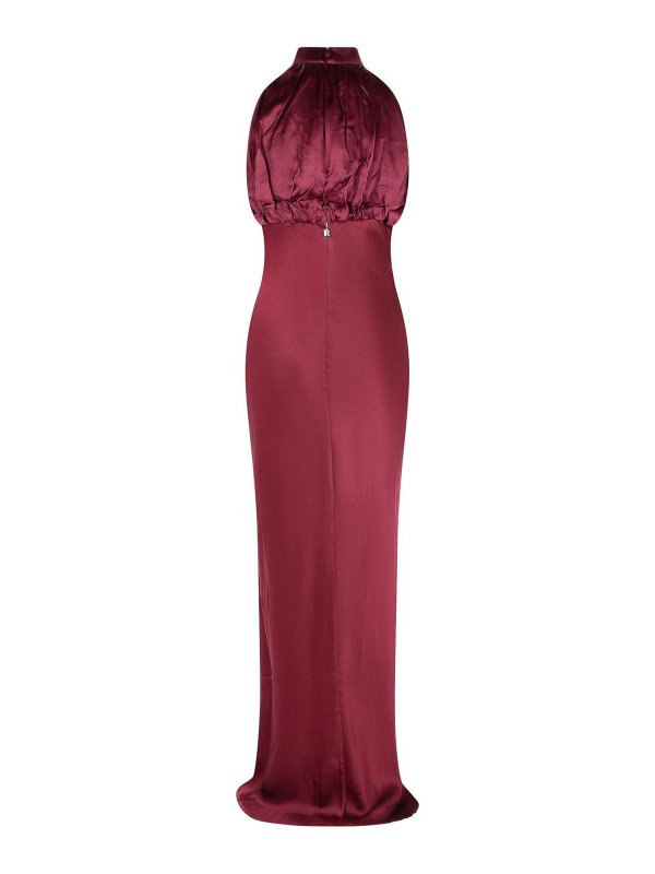 ROTATE Birger Christensen: Tops & Tank tops online - Kalina Burgundy Silk Dress