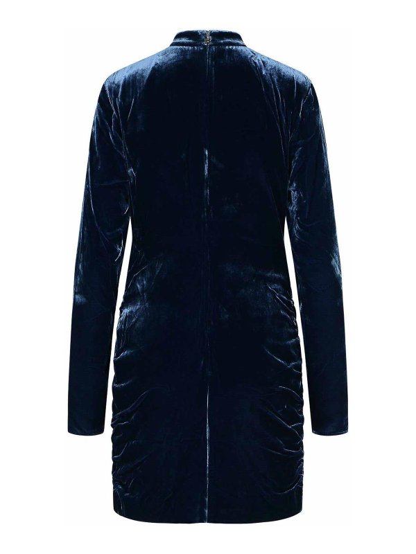 ROTATE Birger Christensen: abiti corti online - Abito vilma in miscela di seta blu