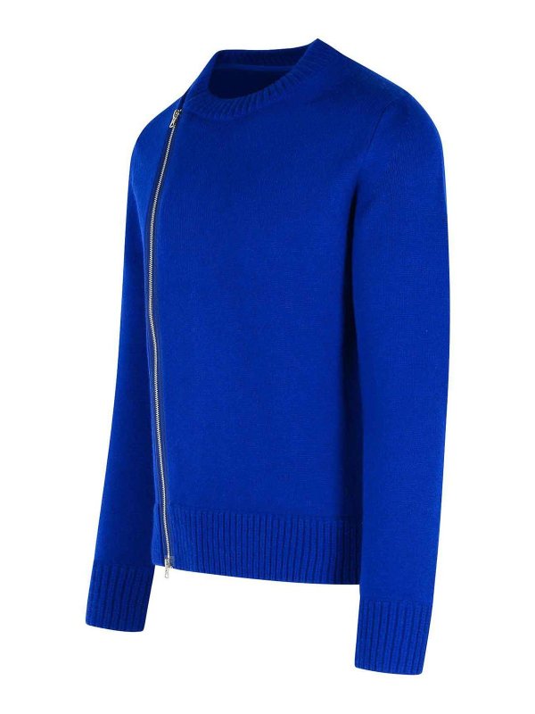 The Best Shops Sacai: crew necks - Blue Wool Sweater