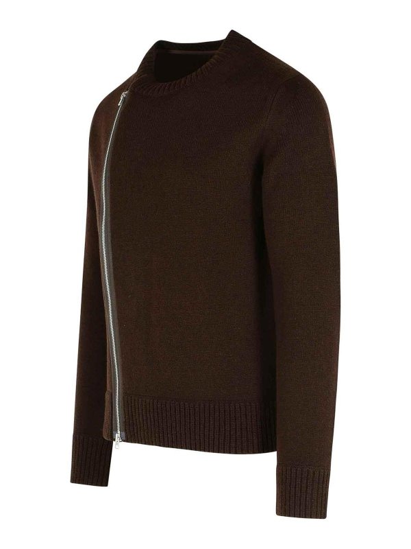 The Best Shops Sacai: Pull col rond - Pull Col Rond - Marron