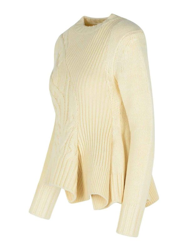 The Best Shops Sacai: クルーネック - クルーネック - クリーム