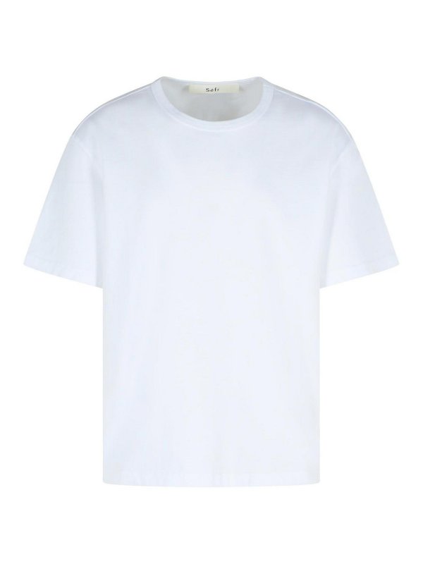 SÉFR: t-shirt - T-shirt Mauro in cotone bianco