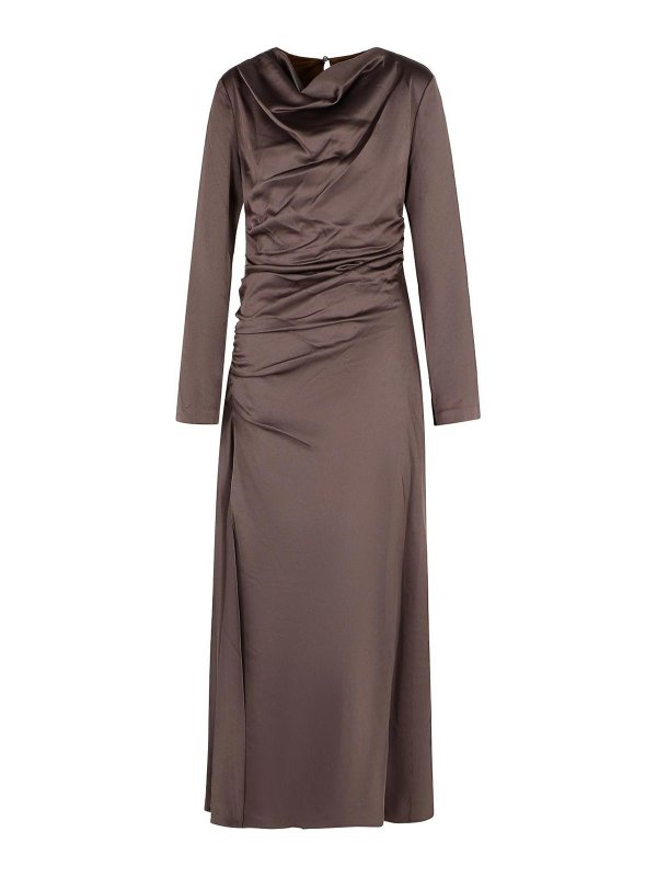 JONATHAN SIMKHAI: one-piece - Odessa Dress In Chocolate Acetate Blend