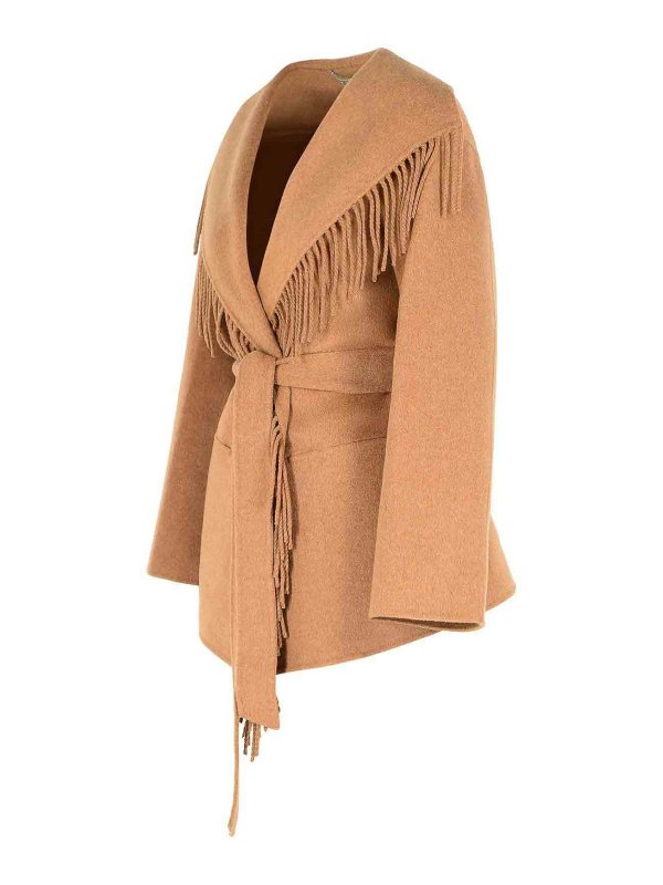 The Best Shops JONATHAN SIMKHAI: short coats - Rowen Camel Wool Blend Coat
