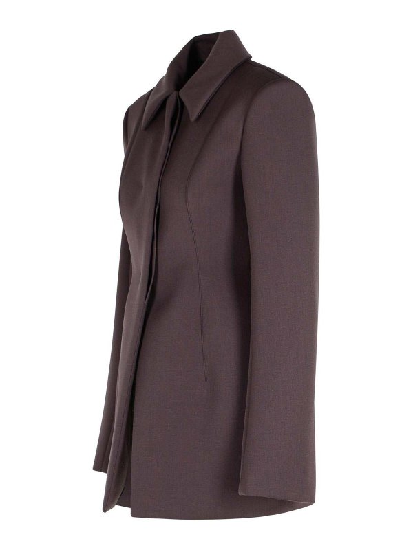 The Best Shops SPORTMAX: shirts - Bacio Tight Jacket In Virgin Wool Blend