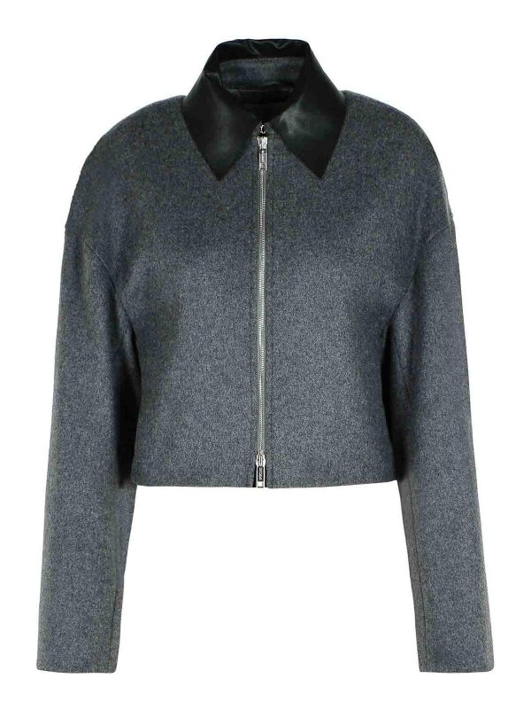 SPORTMAX: shirts - Vacuo Anthracite Virgin Wool Jacket