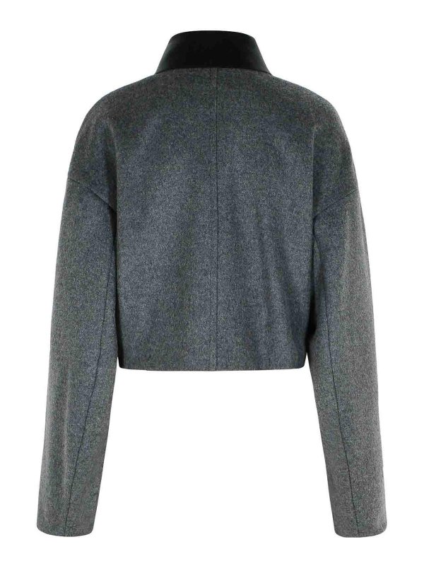 SPORTMAX: shirts online - Vacuo Anthracite Virgin Wool Jacket