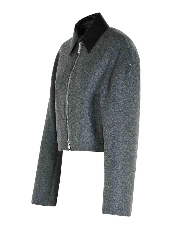The Best Shops SPORTMAX: shirts - Vacuo Anthracite Virgin Wool Jacket