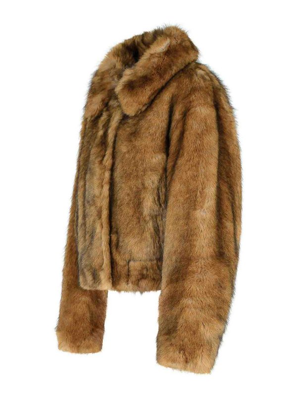 The Best Shops STAND STUDIO: Abrigos de borreguito y piel  - Abrigo De Piel - Marrón