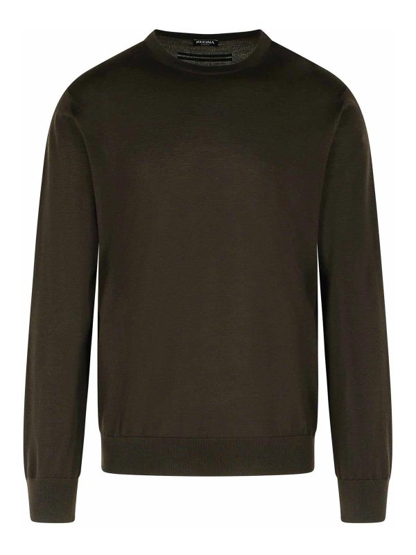 ZEGNA: Pull col rond - Pull Col Rond - Marron