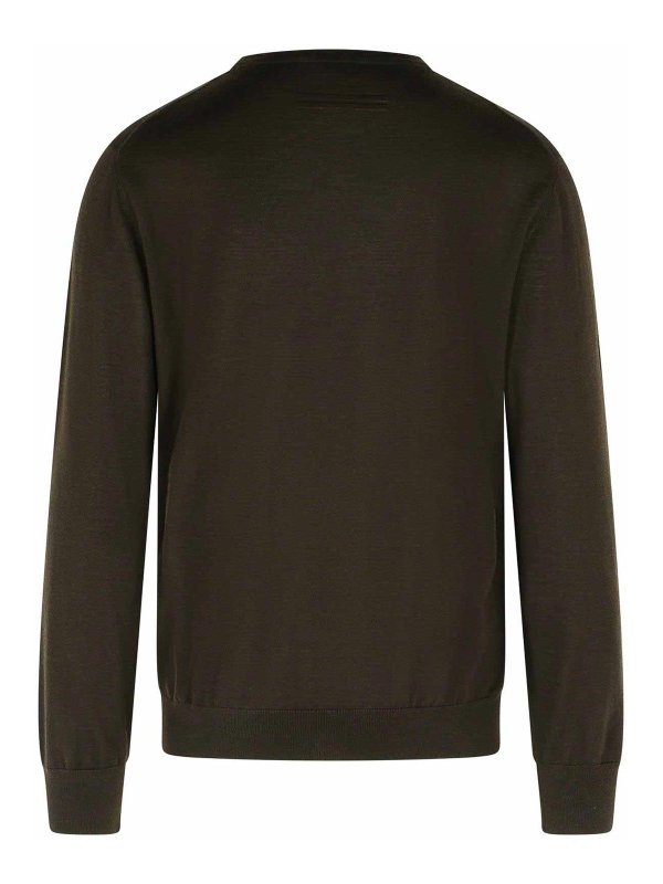 ZEGNA: Pull col rond online - Pull Col Rond - Marron