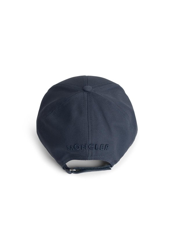 The Best Shops MONCLER: hats & caps - Blue Cotton Cap