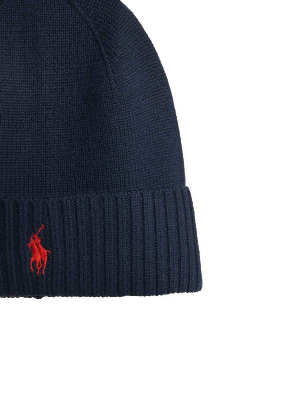 The Best Shops POLO RALPH LAUREN: ニットキャップ - ビーニー帽 - ダークブルー