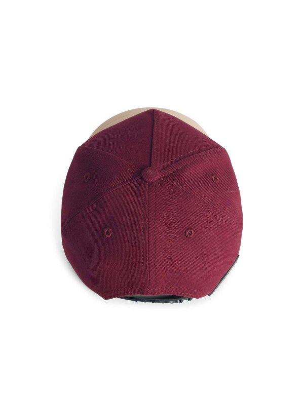 The Best Shops AMIRI: hats & caps - Two-Tone Cotton And Leather Cap