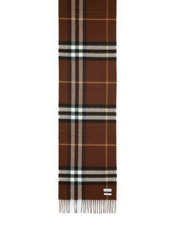 BURBERRY: scarves - Mu Giant  Brown Cashmere Scarf