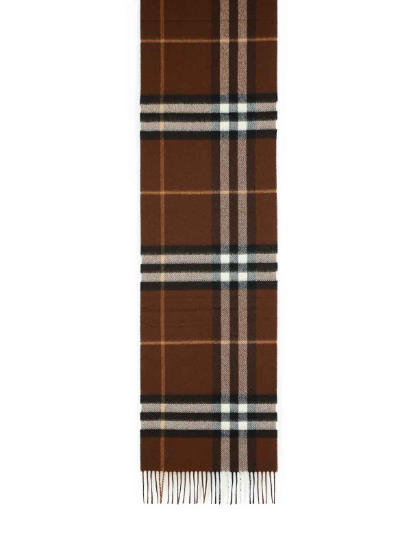 BURBERRY: scarves online - Mu Giant  Brown Cashmere Scarf