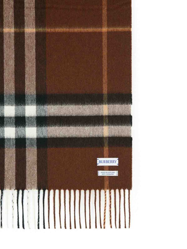 The Best Shops BURBERRY: scarves - Mu Giant  Brown Cashmere Scarf