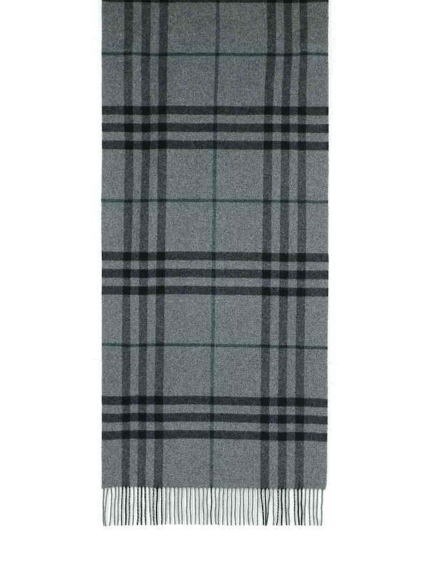 BURBERRY: scarves online - Grey Cashmere Scarf