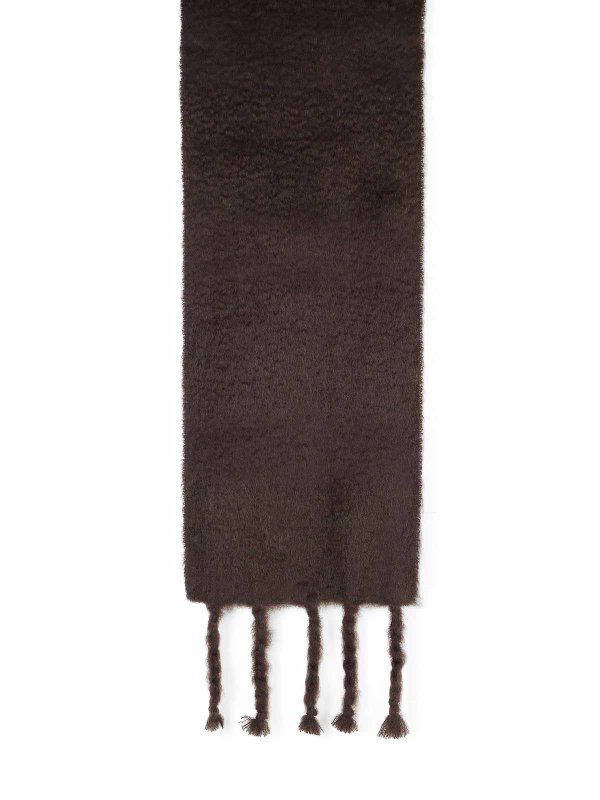 JIL SANDER: scarves online - Mohair And Chocolate Wool Scarf