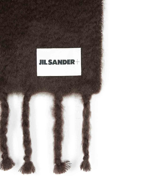 The Best Shops JIL SANDER: scarves - Mohair And Chocolate Wool Scarf