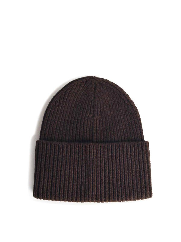 Sacai: ニットキャップ online - ビーニー帽 - ブラウン