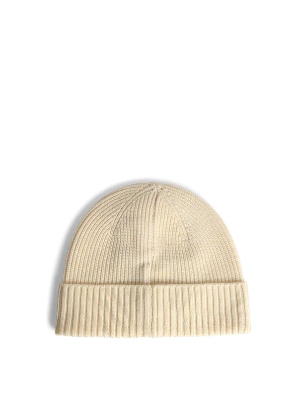SEVEN GAUGE: beanies online - Cream Wool Beanie