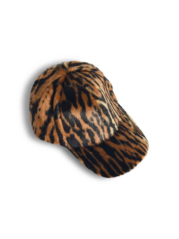 STAND STUDIO: hats & caps online - Cyrene Cap In Animalier Modacrylic