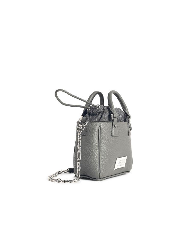 Maison Margiela: totes bags online - 5Ac Tote Horizontal Pebble Grey Leather Bag